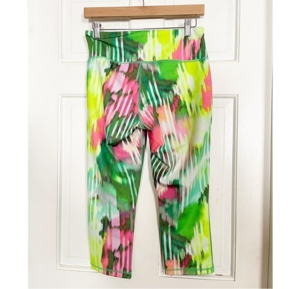 Athleta Chaturanga Legging Wailea Green crop Sz M - Picture 2 of 6